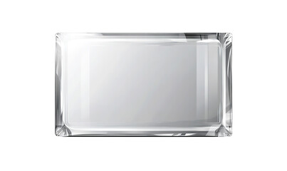 Leinwandbilder - A pristine inviting glassy rectangle representing modern minimalism and crystal clear on transparent background