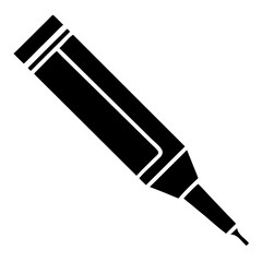 Poster - Black marker pen. Simple marker design. Marker icon for office supplies. This marker graphic is perfect for stationery store marketing materials and website design.