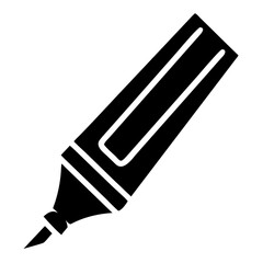 Poster - Highlighter pen icon. Simple highlighter illustration for website design. Highlighter pen image for mobile app interface. This highlighter graphic is perfect for educational projects.
