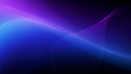 Poster - Abstract blue and purple gradient background with subtle flowing lines and light particles. Modern digital wave pattern. Animated footage.