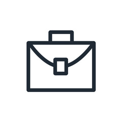 Poster - Illustration of a simple briefcase with a handle and a clasp in a minimalist style design icon
