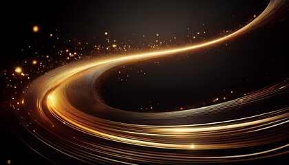 Aufkleber - a long curvy line of gold and black sparks