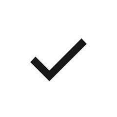 Leinwandbilder - A simple black check mark icon with thick lines isolated on a white background indicating validation