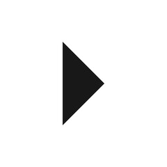 Leinwandbilder - A simple black right pointing arrow displayed against a plain white background in a minimalist style