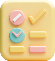 Poster - A colorful checklist icon.