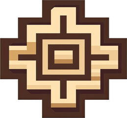 Poster - Geometric design with a pixelated effect.