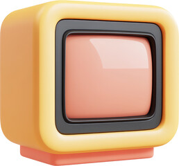 Poster - Retro television set in pastel colors.
