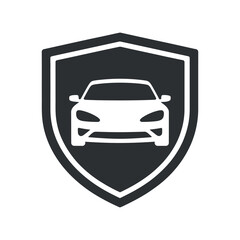 Poster - Car Security Shield Icon for Automotive Protection and Safety Representing Vehicle Insurance and Secure Transportation Solutions with a Modern Design
