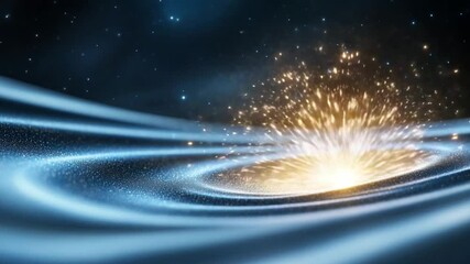Poster - Cosmic Explosion: A mesmerizing cosmic event unfolds, showcasing a vibrant explosion of energy at the center of a swirling nebula, creating a spectacle of light and color.