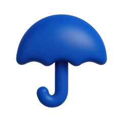 Poster - Cartoon 3d umbrella icon symbolizing safety and insurance on a transparent background
