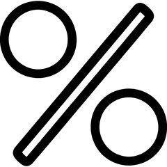 Poster - Bold lines percent symbol vector