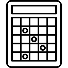 Poster - minimalist bingo card outline icon