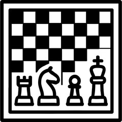 Poster - minimalist chess board icon design