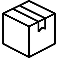 Poster - minimal vector icon of a cardboard box