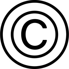 Poster - copyright symbol vector outline
