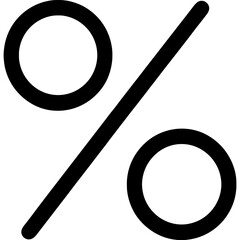 Poster - Clean vector percentage symbol outline