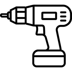 Poster - minimalist drill icon outline