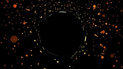 Wall Mural - a mesmerizing view of a still black hole absorbing cosmic particles and golden light effects surroun