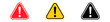 © icons gate - warning danger icon. Caution alarm alert set, triangle warn sign , attention vector icon, red yellow black color