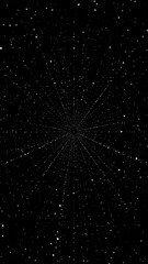 Wall Mural - Abstract Space Background with White Sparkling Stars
