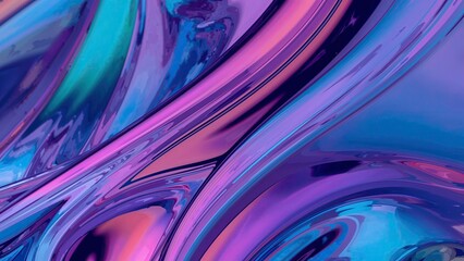 Poster - Colorful Abstract Artwork With Flowing Shapes and Vibrant Hues in Smooth Gradients and Textures