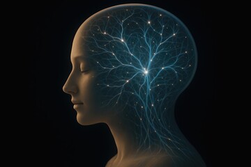 Poster - Neural Pathways Illustrate Calmness and Neuroplasticity in a Tranquil Person at Night