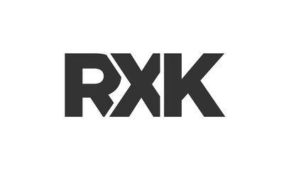 Poster - RXK logo design template with strong and modern bold text. Initial based vector logotype featuring simple and minimal typography. Trendy company identity.