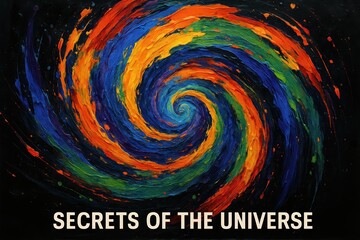 Poster - Exploration of Cosmic Colors and Patterns in the Secrets of the Universe Artwork