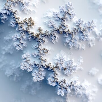 Abstract Fractal Design With Gold Accents