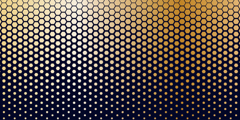 Poster - modern green gradient background with hexagon geometric pattern
