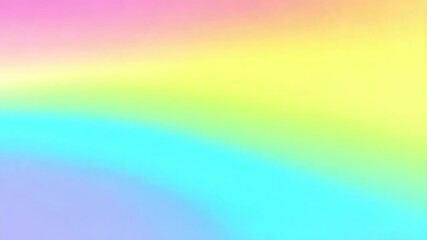 Poster - Pastel colored gradient background, smooth transition from pink to yellow to turquoise blue color with blurred effect.