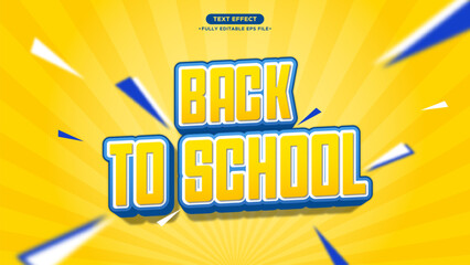 Poster - Back to School Banner design with editable Text Effect