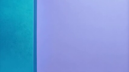 Poster - Teal box edge against a pastel purple background shows contrasting colors and visual space for copy or product placement.