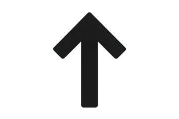 Poster - Black arrow directing upward, positioned against transparent backdrop, signaling vertical progression or navigation guidance
