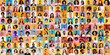 © Prostock-studio - A vibrant collage features an array of diverse individuals representing various cultures and backgrounds. Each portrait expresses joy and connection