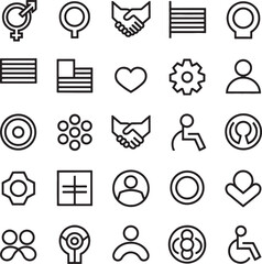 Poster - Diversity Inclusion Line Icons Pack