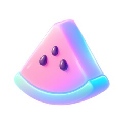 Poster - Pink And Blue Watermelon Slice 3D Render Illustration