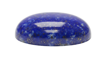 Poster - Oval Blue Gemstone With Gold Flecks On Black Background Sparkling And Shiny