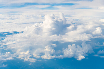 Wall Mural - Sky clouds background. Air clouds in the blue sky. blue sky backdrop with the clouds. Sky Clouds Wallpaper.