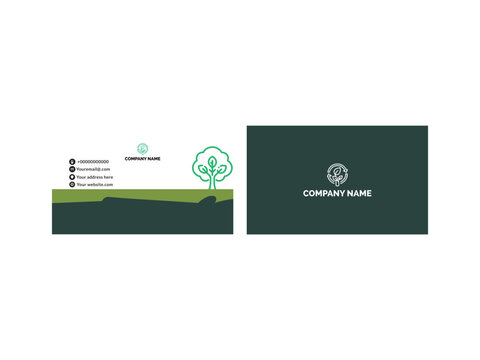 Eco friendly Simple abstract organic background, Business card design template,Modern business card template with colored abstract background.