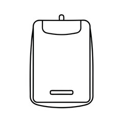 Poster - Simple line drawing of a modern smartphone