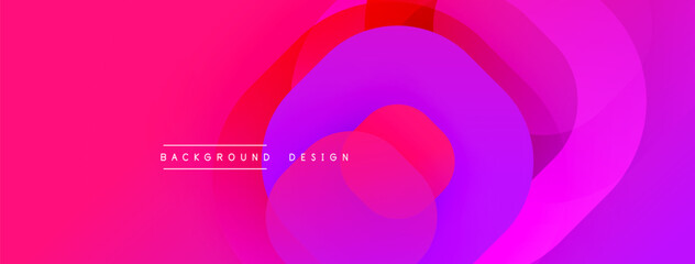 Poster - Vibrant abstract waves, pinks, purples blend. Modern design, smooth gradients create dynamic visual impact. Text reads background design.