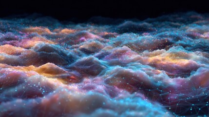 Aufkleber - Abstract colorful cloudscape background image