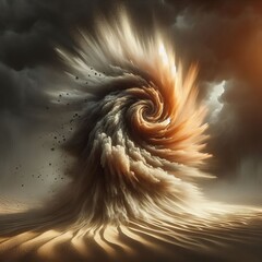Wall Mural - sandstorm blot denial abrasive damage