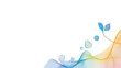 © watchirachat - Elegant abstract wave design with colorful gradients and delicate leaf motifs on a dark background