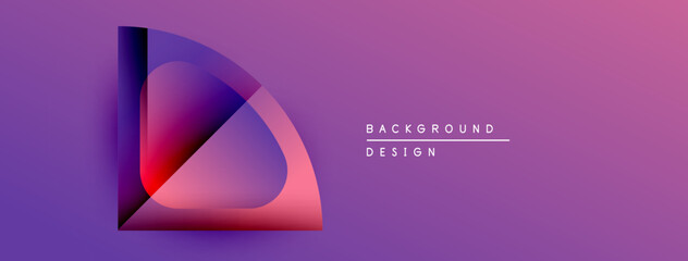 Aufkleber - Abstract purple design features layered shapes, vibrant colors. Text reads background design. Modern, minimalist aesthetic.