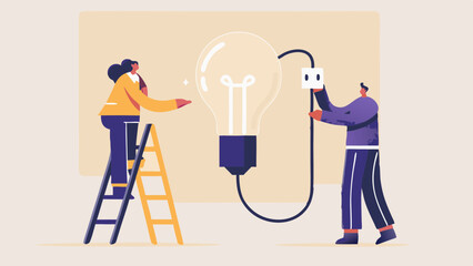 Poster - Creative Collaboration and Idea Generation Teamwork to Light Up Innovation and Problem Solving with a Lightbulb Metaphor