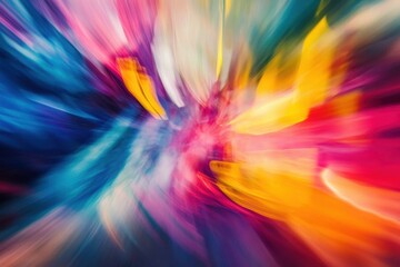 Poster - Vivid abstract shapes swirling through a dynamic background of colors and patterns at event, abstract shapes moving over vibrant background