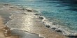 © li - The gentle waves of a calm ocean lap against a sandy shore, mirroring the rhythms of life. ....... close up. High quality