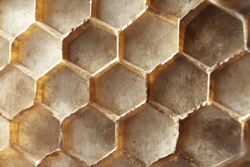 Poster - Abstract hexagonal patterns create a striking visual effect in contemporary digital art, Abstract hexagonal background CGI render